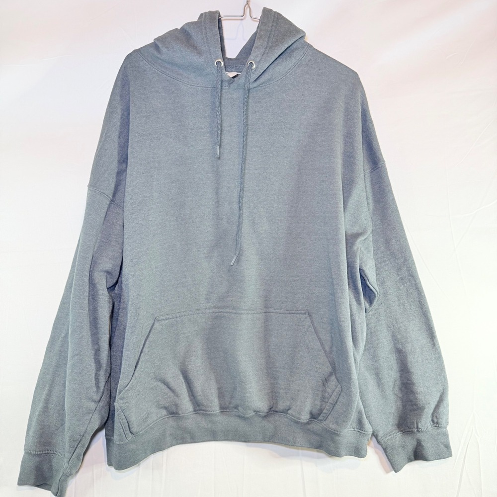Homespun Mens 2XL Hoodie Heathered Grey Fleece Pullover Sweatshirt RN41527